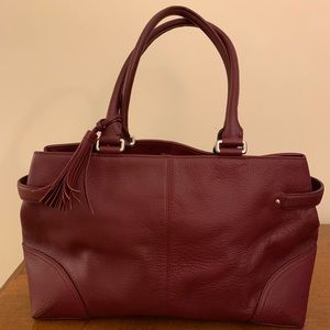 Ann Taylor Burgundy Satchel